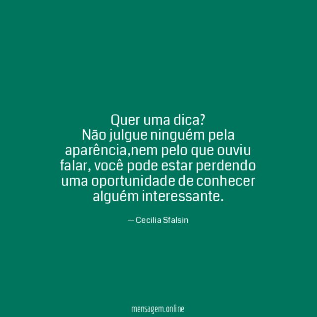 Quer uma dica