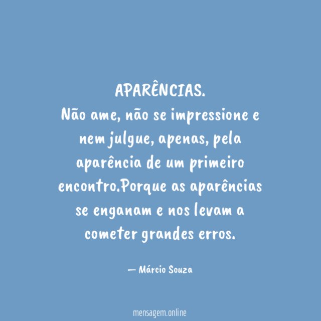 APARÊNCIAS