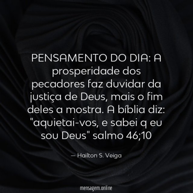 PENSAMENTO DO DIA