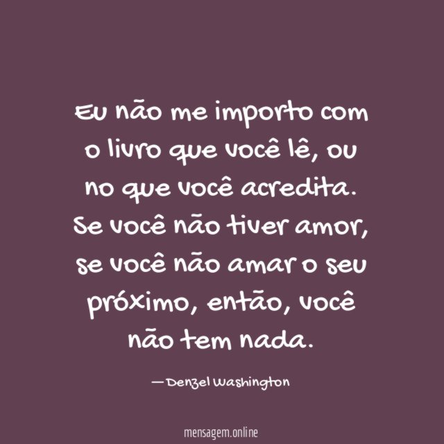 Eu não me importo com o livro que você lê