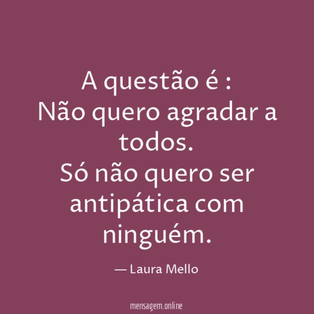 A questão é