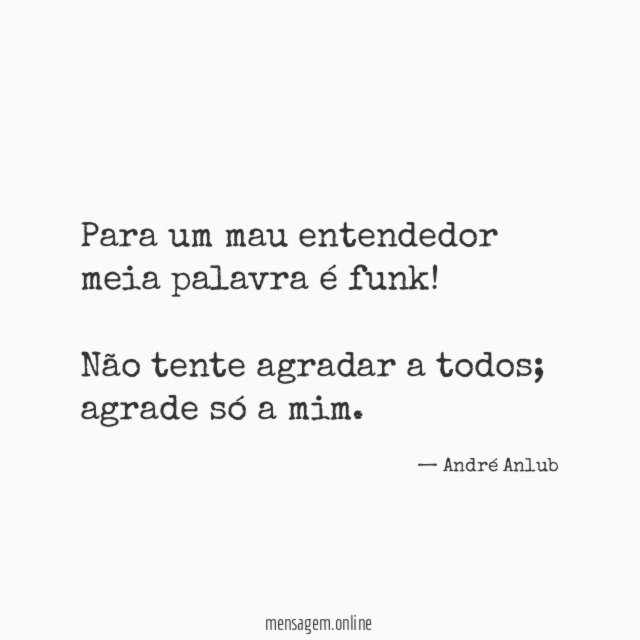 Para um mau entendedor meia palavra é funk