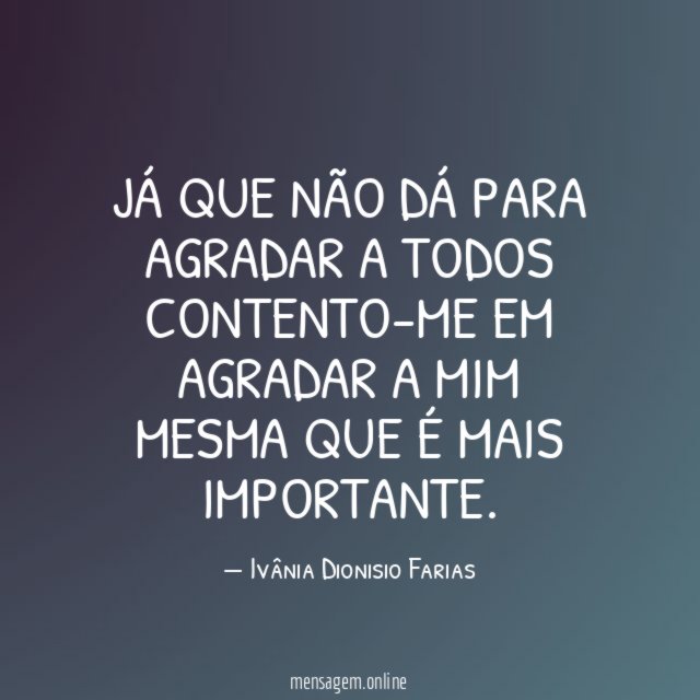 Já que não dá para agradar a todos