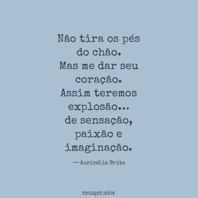 Não tira os pés do chão