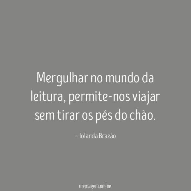 Mergulhar no mundo da leitura