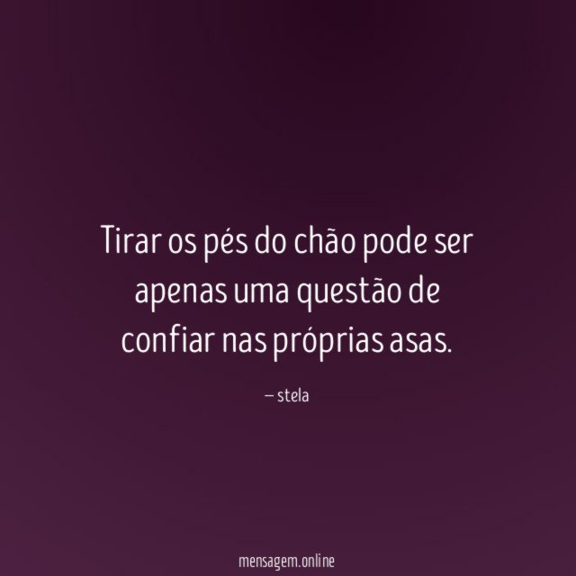 Tirar os pés do chão pode ser apenas