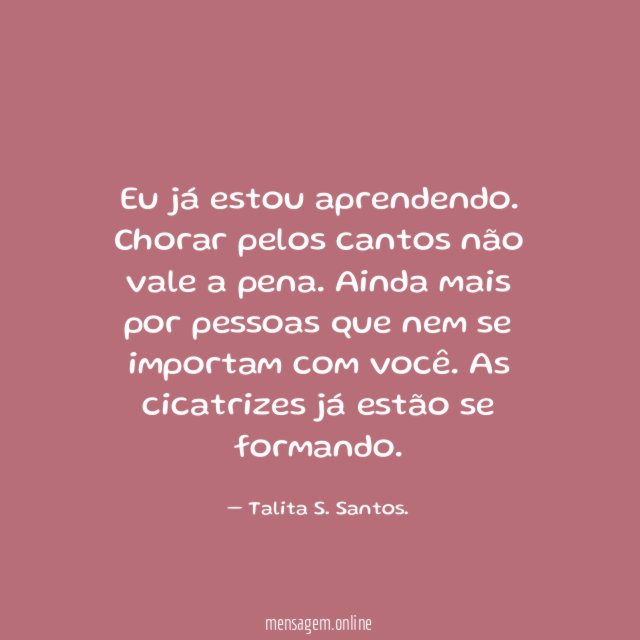Eu já estou aprendendo