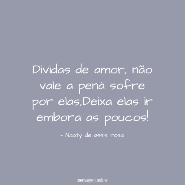 Dividas de amor