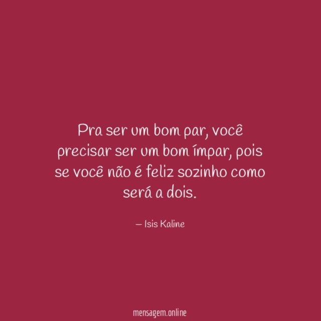 Pra ser um bom par