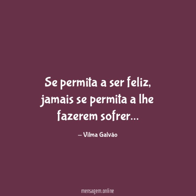 Se permita a ser feliz