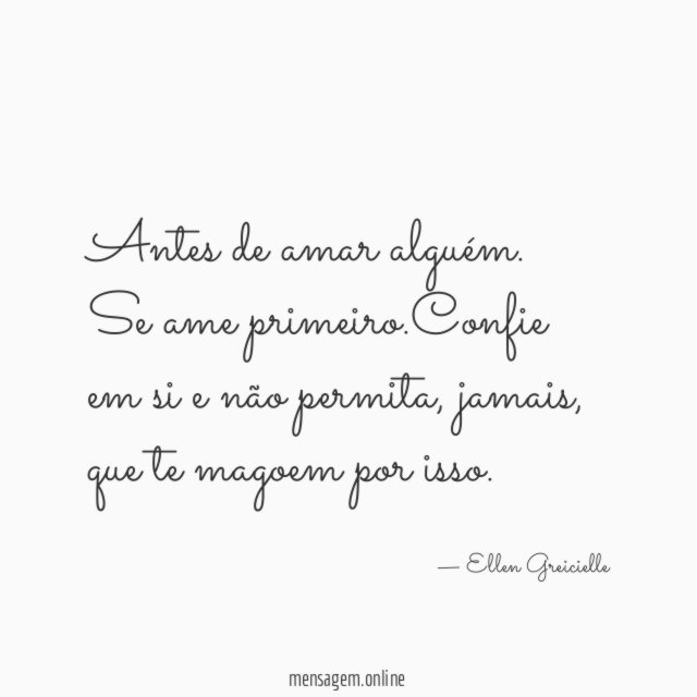 Antes de amar alguém