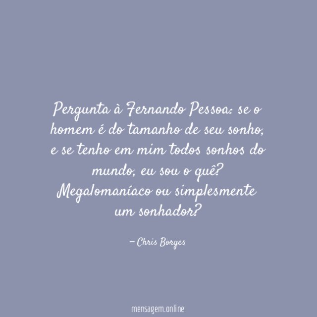 Pergunta à Fernando Pessoa