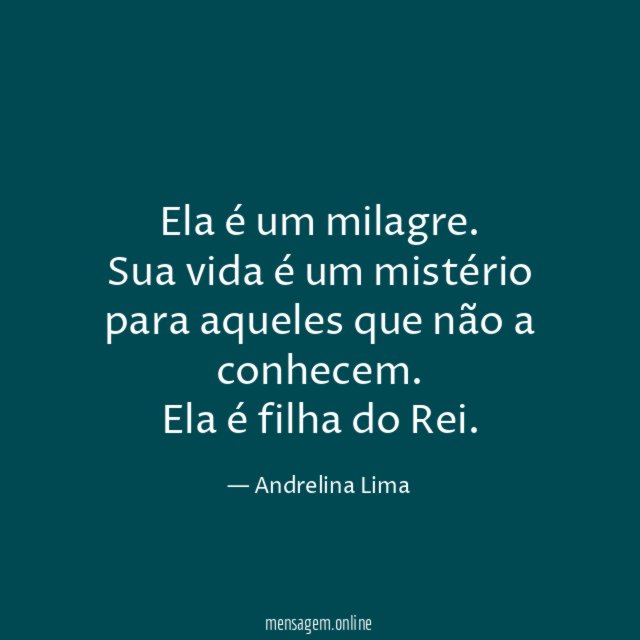 Ela é um milagre