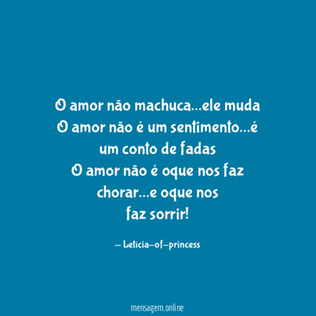 O amor não machuca