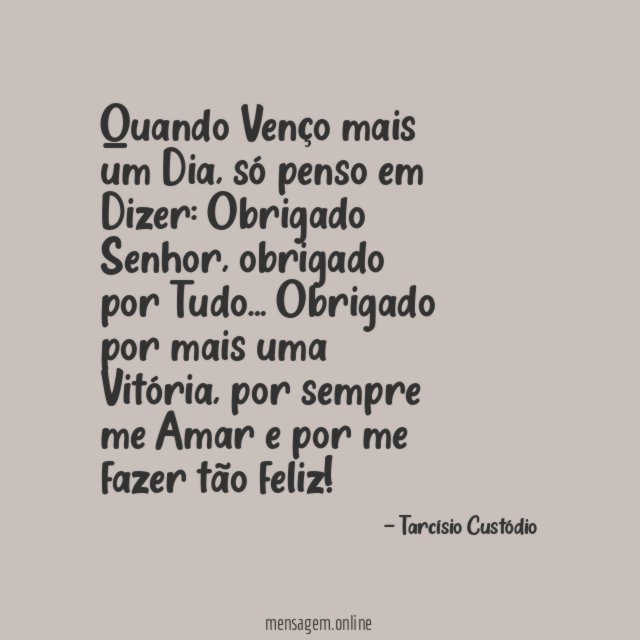 Quando Venço mais um Dia