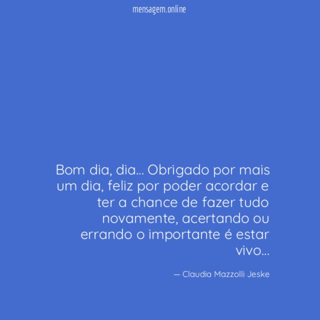 Bom dia