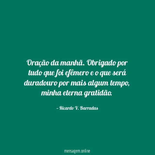 Oração da manhã