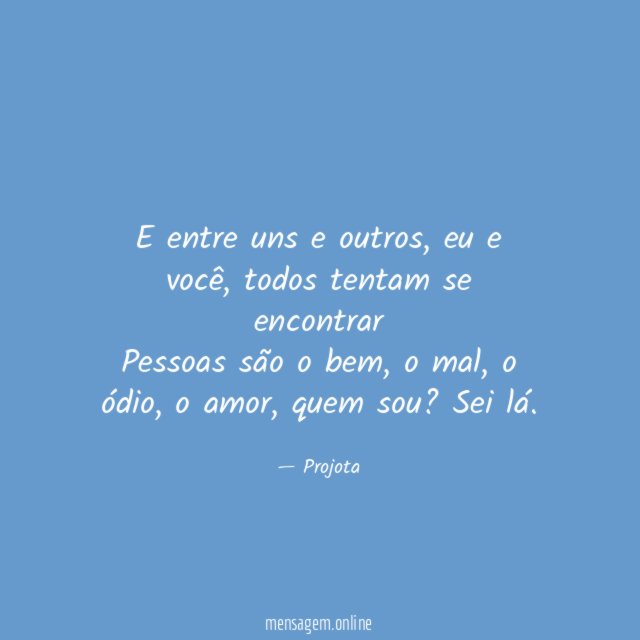 E entre uns e outros