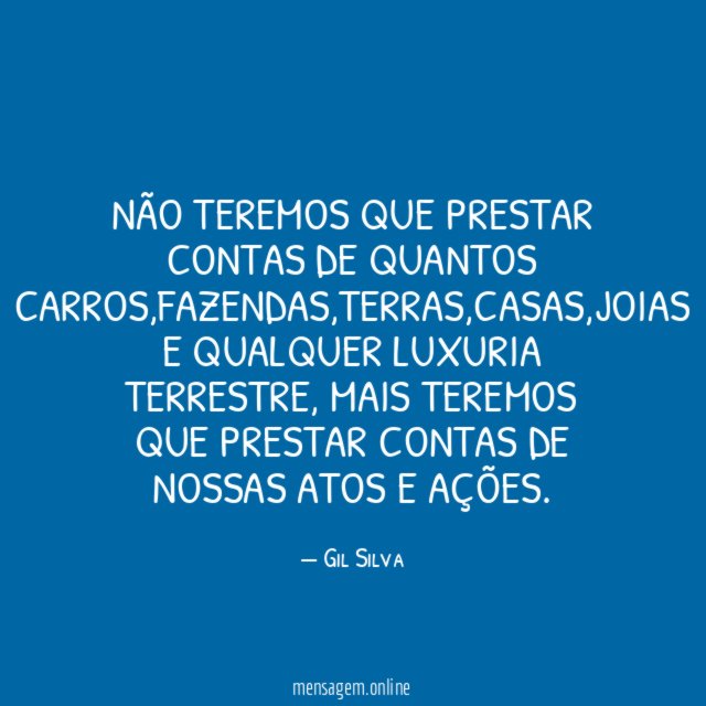 Não teremos que prestar contas de quantos carros