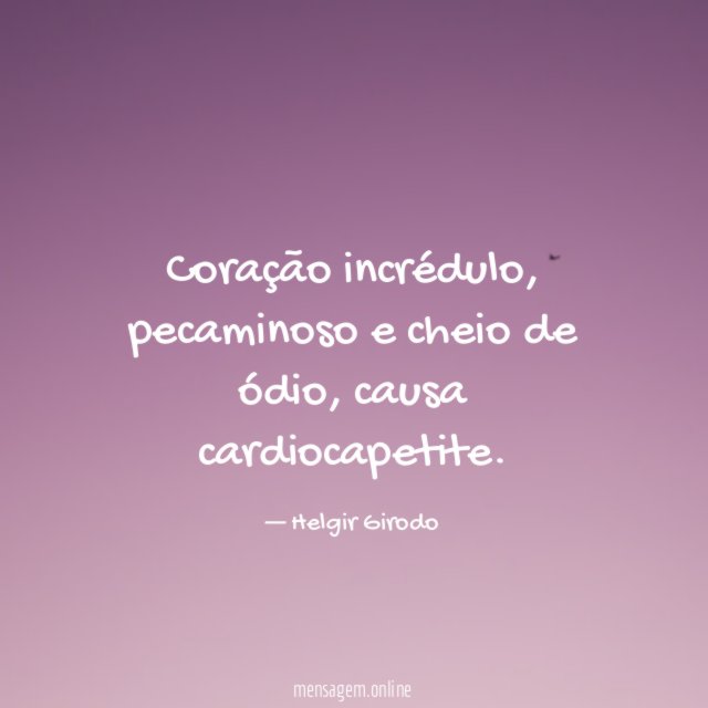 Coração incrédulo