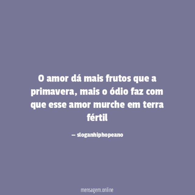 O amor dá mais frutos que a primavera