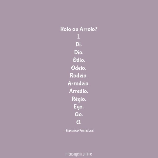 Roto ou Arroto?