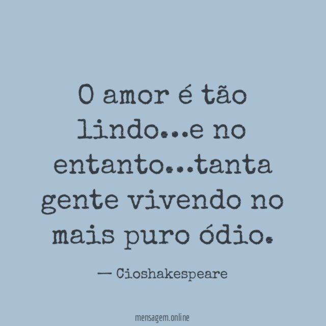 O amor é tão lindo