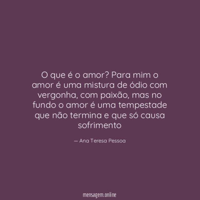 O que é o amor