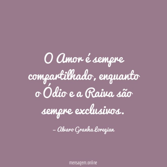 O Amor é sempre compartilhado