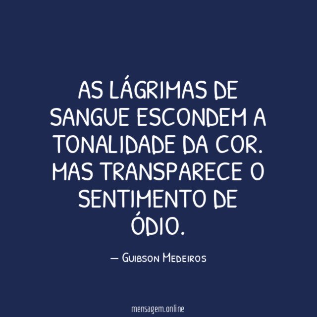 As lágrimas de sangue escondem a tonalidade da cor