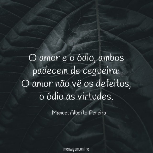 O amor e o ódio