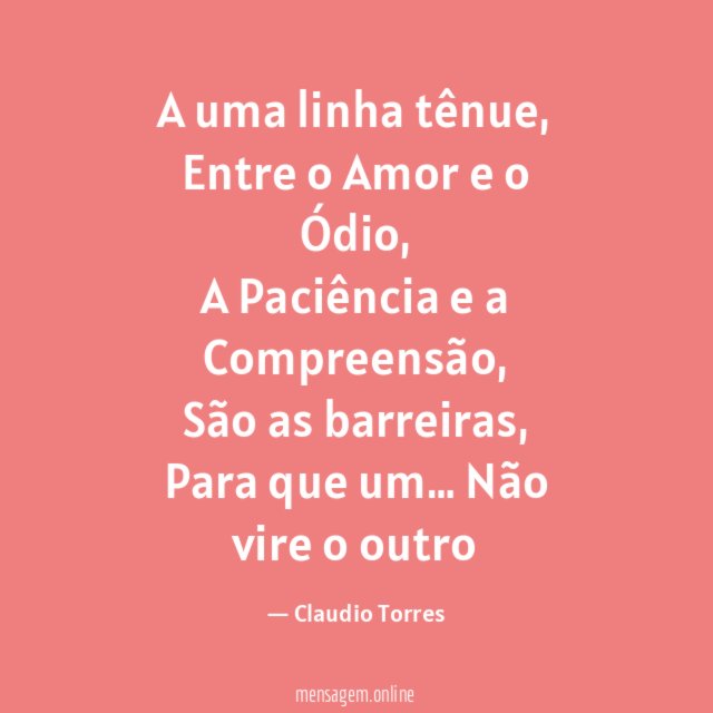 A uma linha tênue
