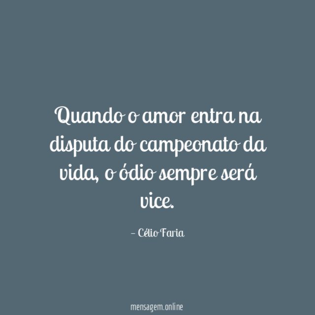 Quando o amor entra na disputa do campeonato da vida