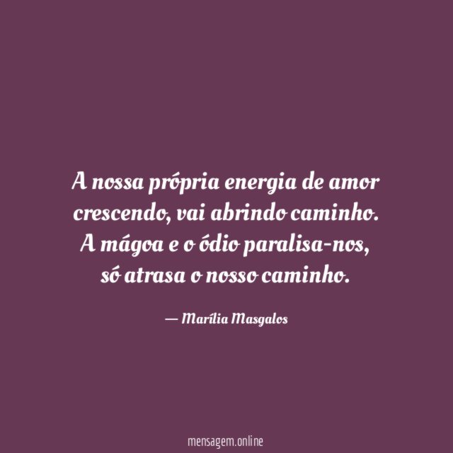 A nossa própria energia de amor crescendo