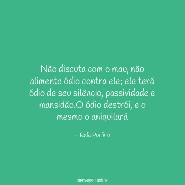 Não discuta com o mau