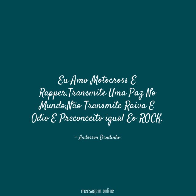 Eu Amo Motocross E Rapper
