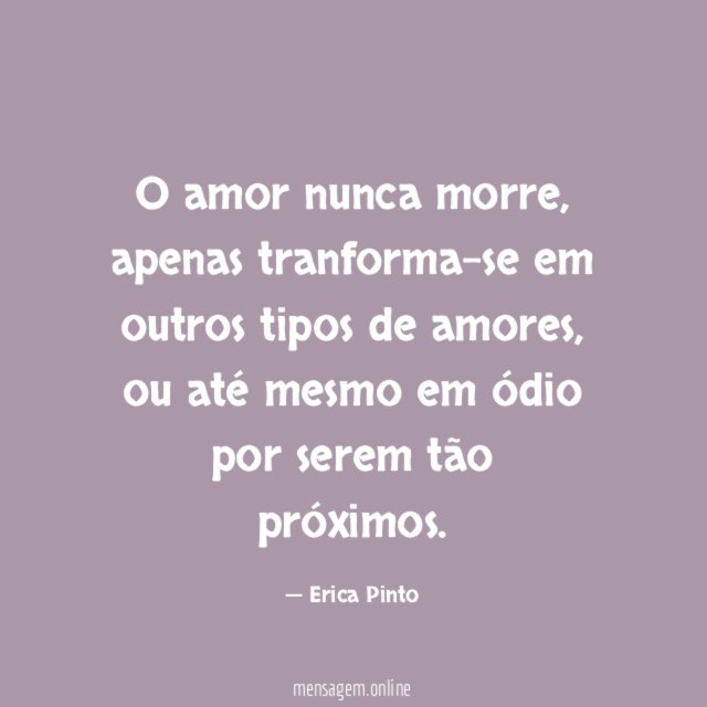 O amor nunca morre