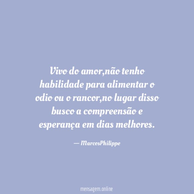 Vivo do amor