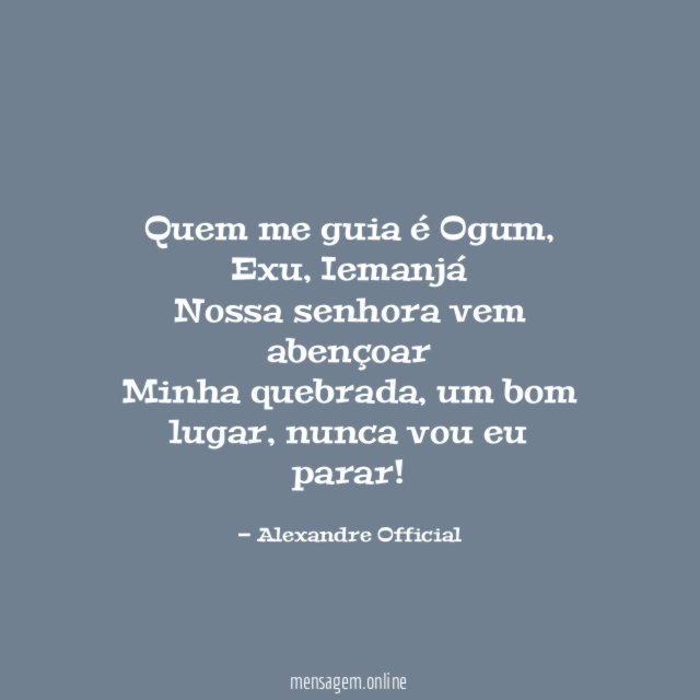 Quem me guia é Ogum