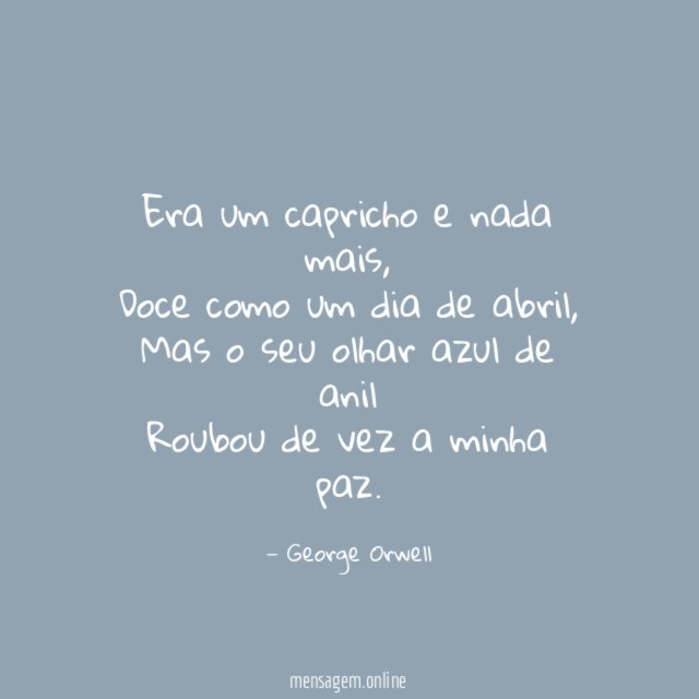 Era um capricho e nada mais