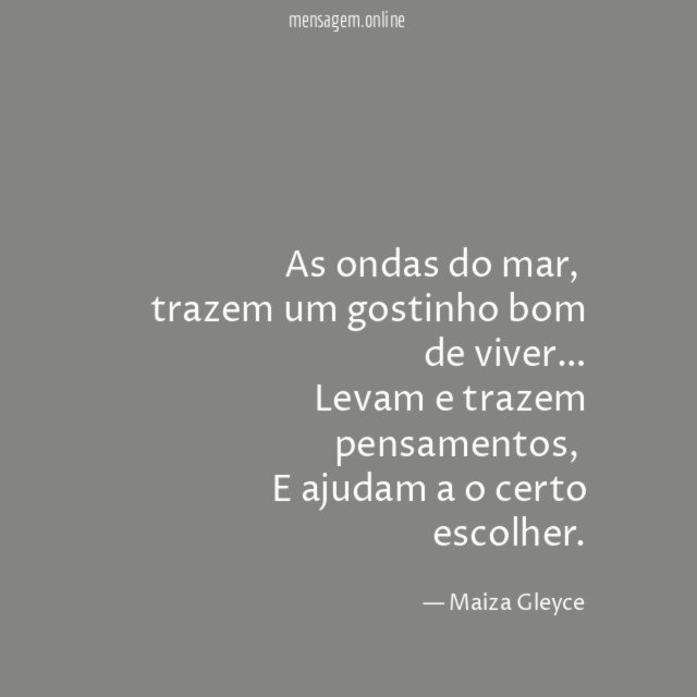 As ondas do mar