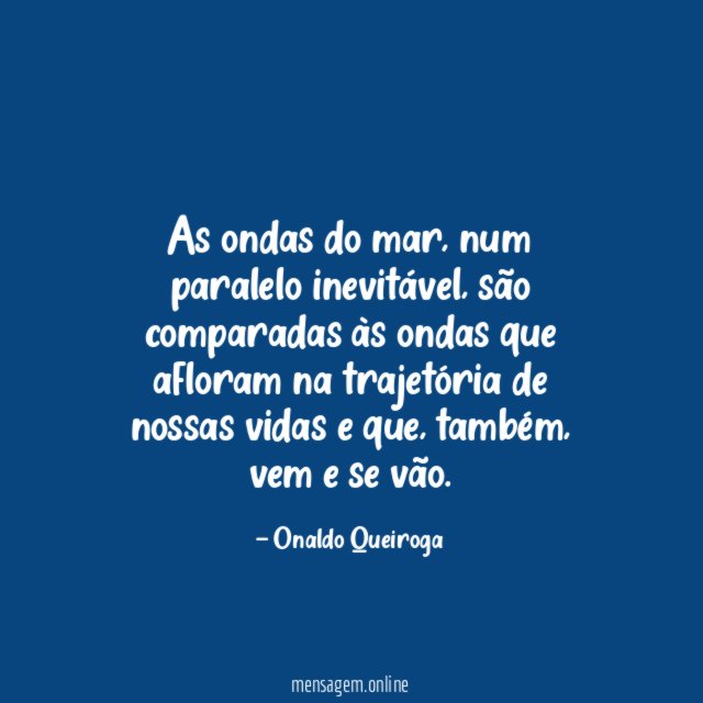 As ondas do mar
