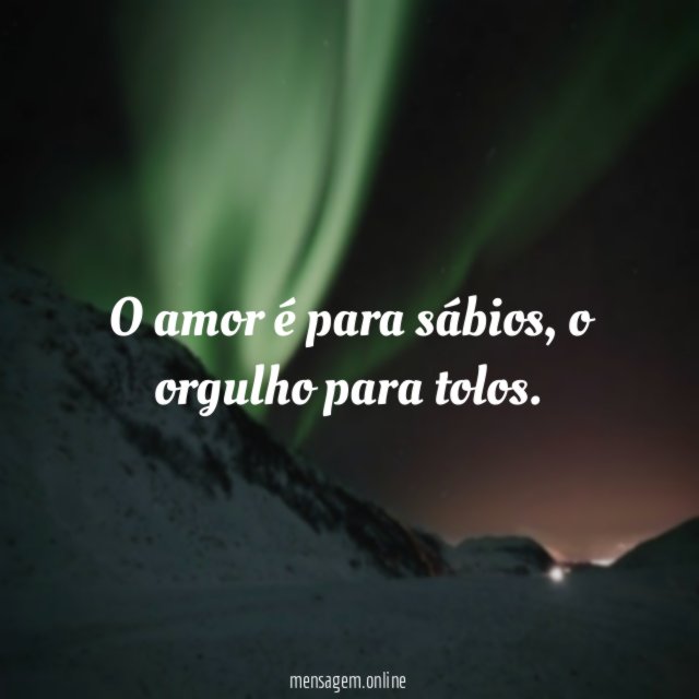 O amor é para sábios