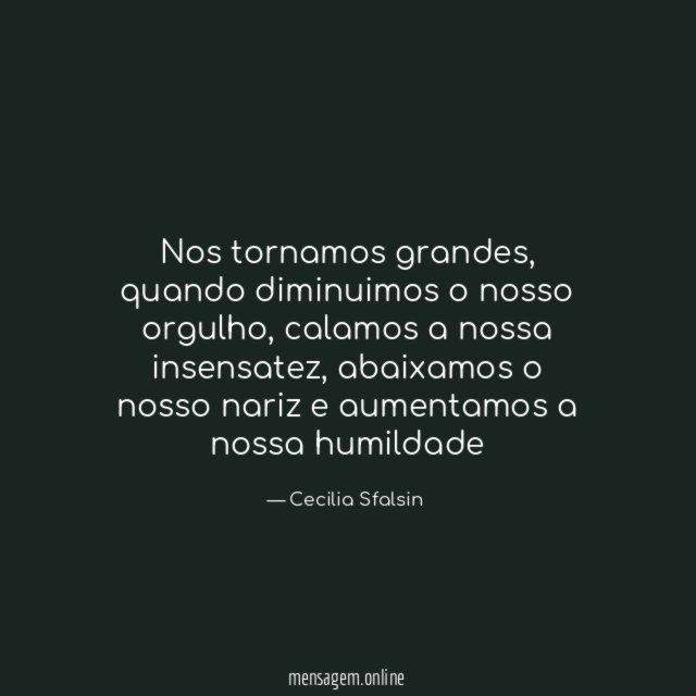 Nos tornamos grandes