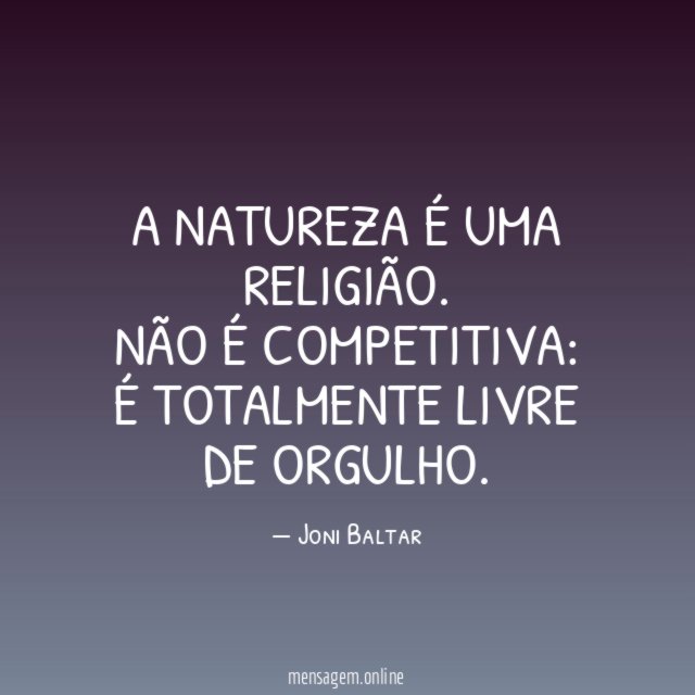A Natureza é uma religião