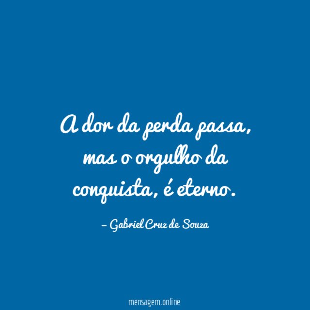 A dor da perda passa