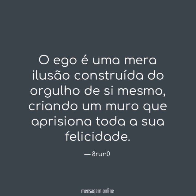 O ego é uma mera ilusão construída do