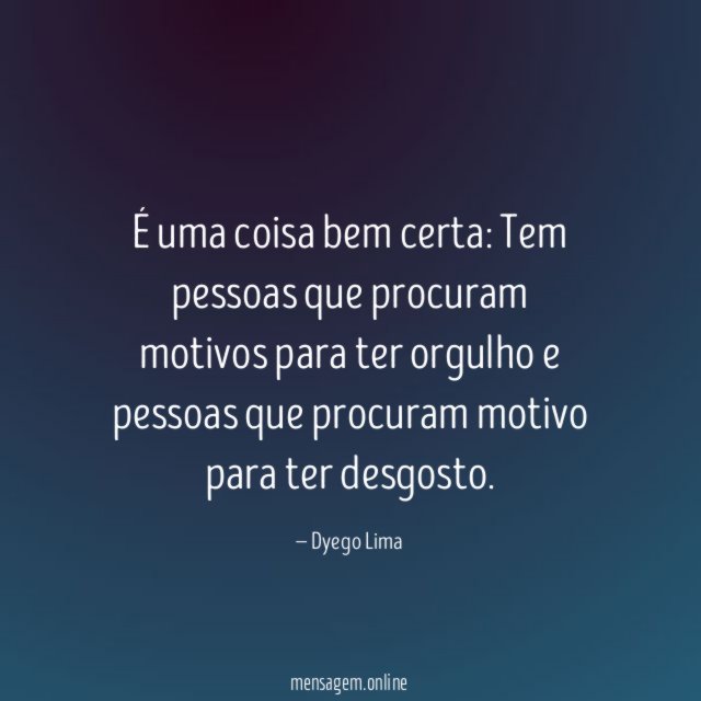 É uma coisa bem certa
