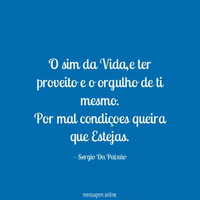 O sim da Vida