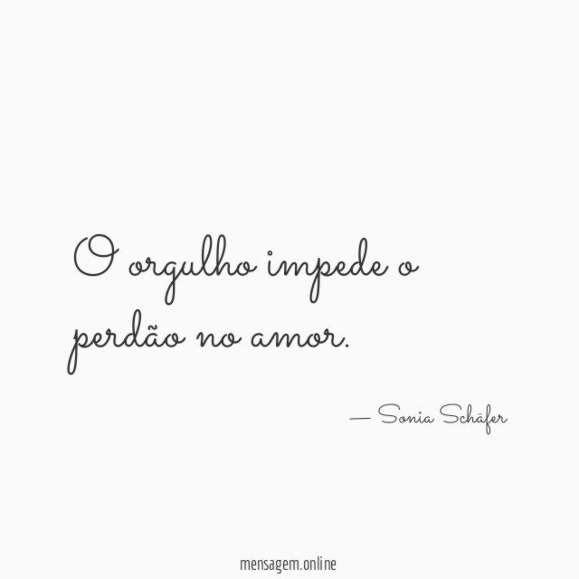 O orgulho impede o perdão no amor
